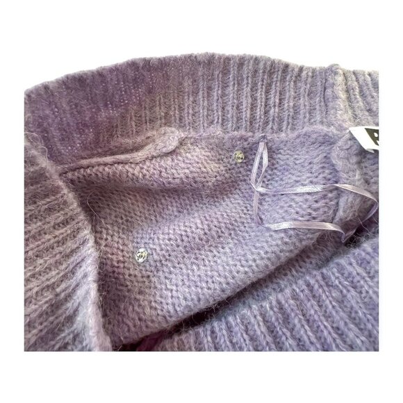 ROTATE BIRGER CHRISTENSEN Rosemary Wool Cardigan With Buttons‎ In Purple - Picture 12 of 16